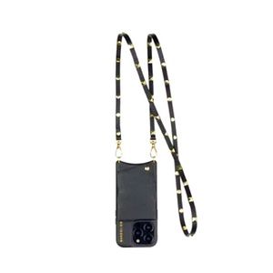 Bandolier - Sarah Pebble Leather Crossbody
Black/Gold - iPhone 12/12Pro